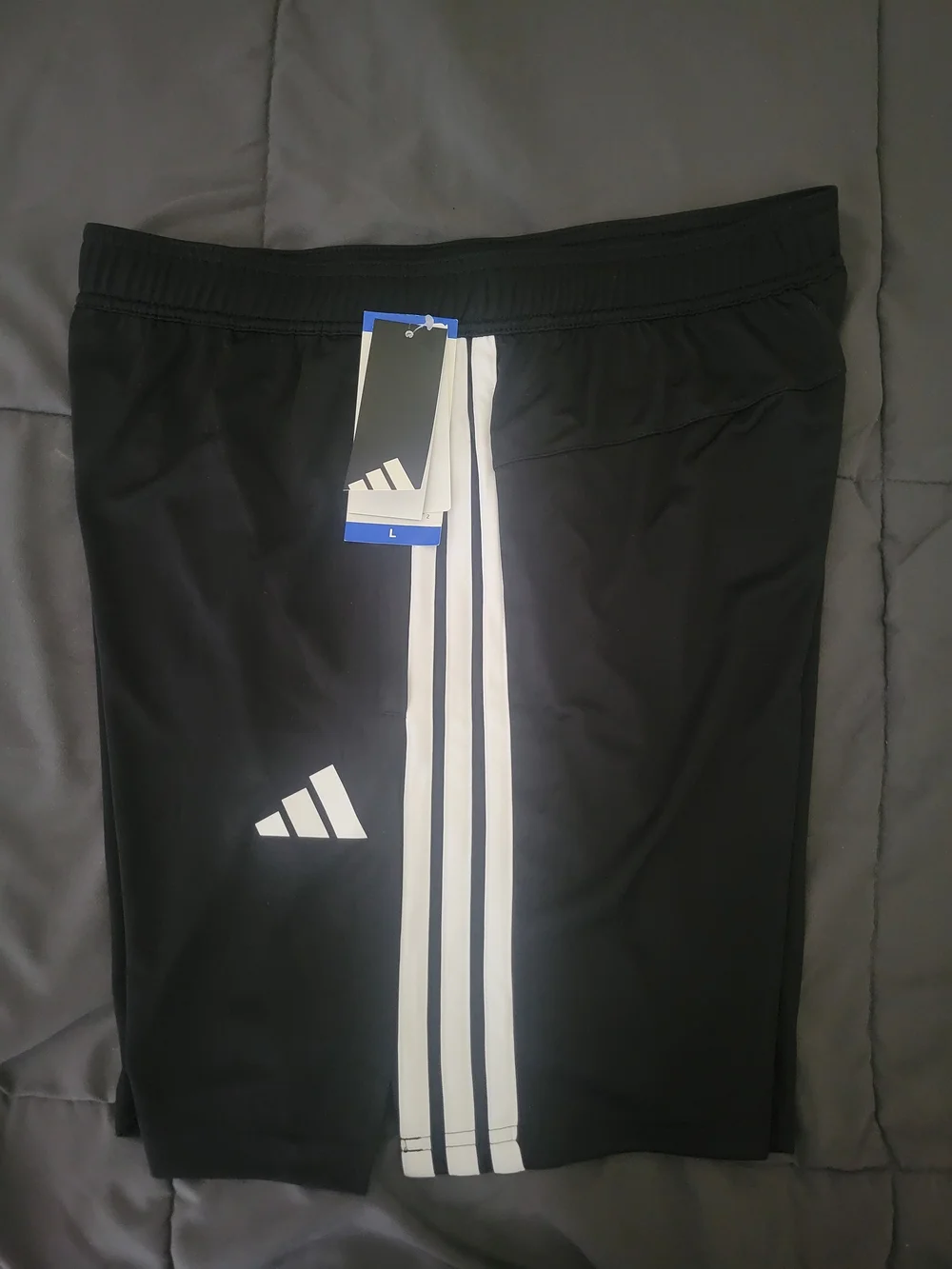 Adidas Men's Black 3-Stripes Athletic Shorts